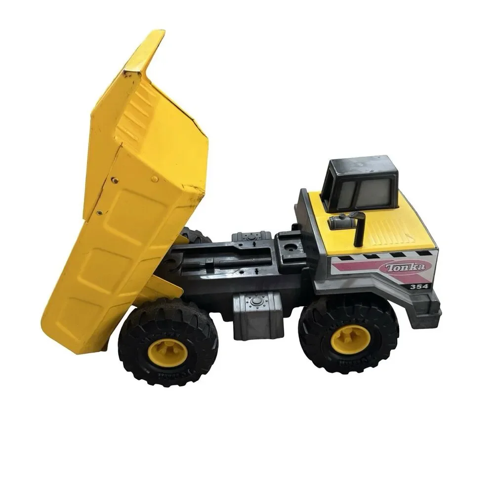 2012 Tonka 354 Large Yellow Dump Truck Metal Pressed Steel Hasbro Toy